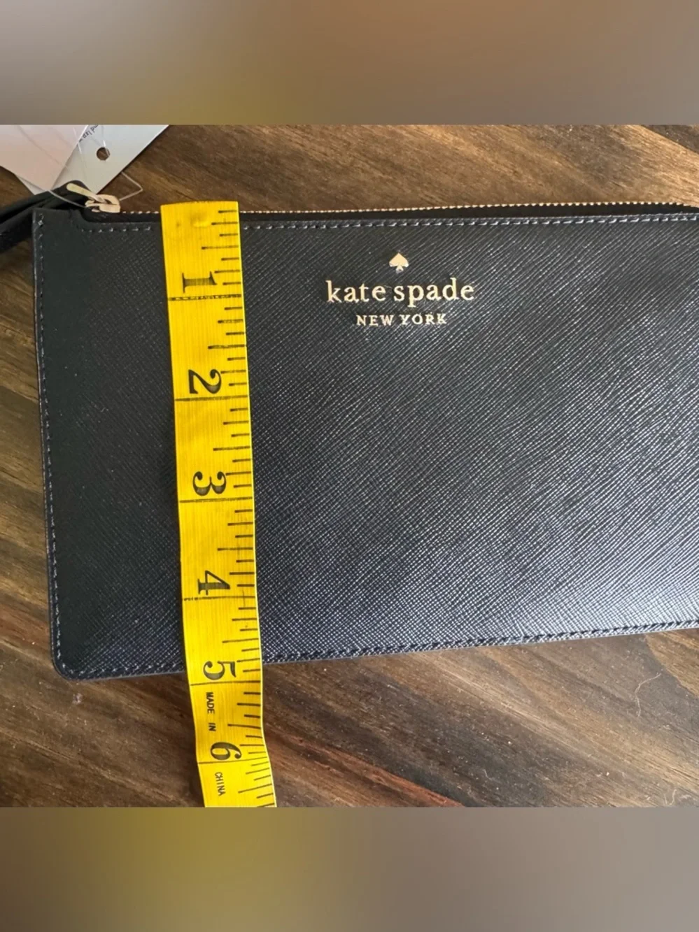 Kate Spade Staci Wristlet Black Saffiano Leather NWT Zip Clutch Wallet WLR00134 - Picture 7 of 7